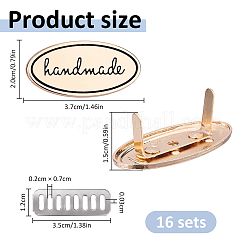16Pcs Iron Decorative Buckles&nbsp;IFIN-FH0002-04G