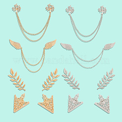 Alloy Rhinestone Hanging Chain Brooches &  Tie Collar Pis&nbsp;JEWB-CY0001-02