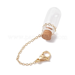 Empty Glass Wishing Bottle Pendant Decorations&nbsp;HJEW-JM02662-03