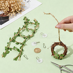 8Pcs Rattan & Jute Cord Hanging Display Deocration for Graden&nbsp;HJEW-OC00396