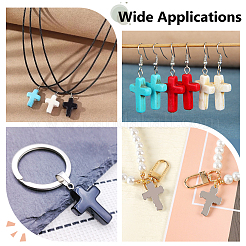 28Pcs 7 Colors Synthetic Luminous Stone Dyed Pendants&nbsp;G-HY0001-79