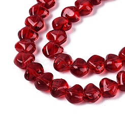 Baking Paint Transparent Glass Beads Strands&nbsp;GLAA-Q109-01A-04