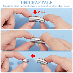 4Pcs 316 Surgical Stainless Steel Bayonet Clasps&nbsp;STAS-UN0059-06