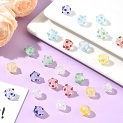 24Pcs 6 Colors Handmade Foil Lampwork Beads&nbsp;FOIL-YW0001-05