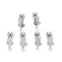Tarnish Resistant 201 Stainless Steel Barbell Cartilage Earrings&nbsp;EJEW-R147-39