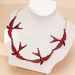 Alloy Enamel Link Chain Necklaces&nbsp;WG1FAB4-01