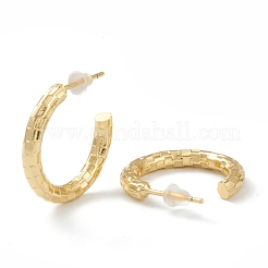 Brass Half Hoop Earrings&nbsp;EJEW-A056-04G