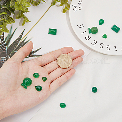 12Pcs 6 Style Natural Green Onyx Agate Cabochons&nbsp;G-FH0001-17