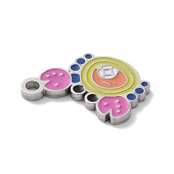 304 Stainless Steel Enamel Charms&nbsp;STAS-P339-18P-02