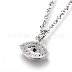 Brass Micro Pave Cubic Zirconia Pendant Necklaces&nbsp;NJEW-O108-22P
