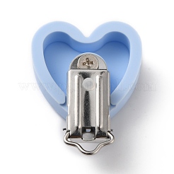 Heart Silicone Pacifier Clip&nbsp;AJEW-WH0013-66A