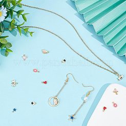 14Pcs 7 Style Brass Enamel Pendants&nbsp;FIND-CN0001-26