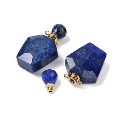 Natural Lapis Lazuli Openable Perfume Bottle Pendants&nbsp;G-I381-02G-06