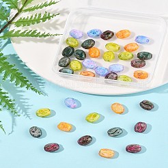40Pcs 5 Colors Baking Paint Glass Seed Beads&nbsp;GLAA-FS0002-27