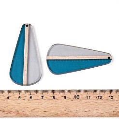 Transparent Resin & Wood Pendants&nbsp;RESI-T057-54A