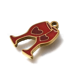 Valentine's Day 304 Stainless Steel Enamel Pendants&nbsp;SA-CBAA2E4-13G
