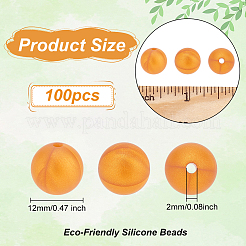 Food Grade Eco-Friendly Silicone Beads&nbsp;SIL-WH0010-10C