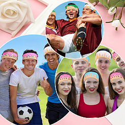 4Pcs 4 Colors Polyester Headbands for Women Girls&nbsp;OHAR-CN0001-05