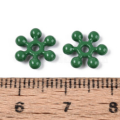 Spray Painted Alloy Snowflake Spacer Beads&nbsp;LS-PALLOY-T094-18B