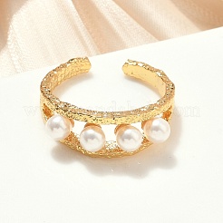Brass Adjustable Cuff Rings for Women&nbsp;RJEW-A067-01G
