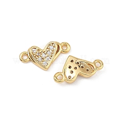 SHEGRACE Brass Micro Pave Clear Cubic Zirconia Connector Charms&nbsp;XGRQ3P757-597G