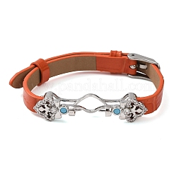 Adjustable Cowhide Bracelet Making for Beads&nbsp;BJEW-P394-05P