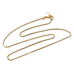 1.2MM Unisex 304 Stainless Steel Box Chain Necklaces&nbsp;NJEW-P356-12G