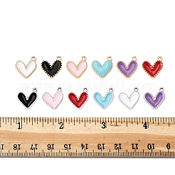 24Pcs 12 Colors Rack Plating Alloy Enamel Charms&nbsp;ENAM-FS0002-75
