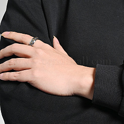 304 Stainless Steel Rotating Finger Rings for Men&nbsp;WG3AF6B-02
