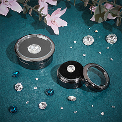 2Pcs 2 Styles Alloy Loose Diamnond Gemstone Display Boxes&nbsp;CON-PH0003-17B