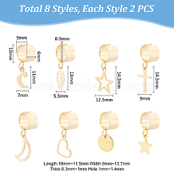 8 Pairs 8 Style 304 Stainless Steel Cuff Earrings&nbsp;EJEW-UN00004