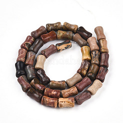Natural Polychrome Jasper/Picasso Stone/Picasso Jasper Beads Strands&nbsp;G-T140-91