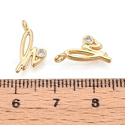 Brass Micro Pave Cubic Zirconia Charms&nbsp;KK-N263-97G-H