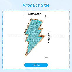 12Pcs Computerized Embroidery Cloth Self Adhesive Patches&nbsp;PATC-GF0001-57B