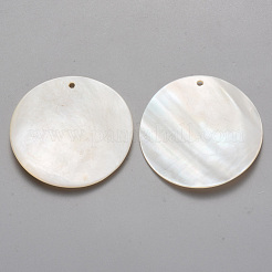Natural Freshwater Shell Pendants&nbsp;SHEL-R021-01