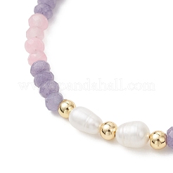 Dyed Natural Malaysia Jade & Natural Cultured Freshwater Pearl Bead Bracelets & Necklaces Sets&nbsp;SJEW-JS01373-01