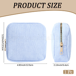 Corduroy Cloth Cosmetic Zipper Bags&nbsp;AJEW-WH20017-50A