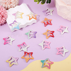 20Pcs Iron Enamel Snap Hair Clips&nbsp;PHAR-TADJ0001-08