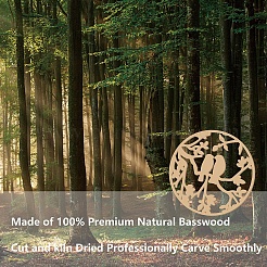Laser Cut Unfinished Basswood Wall Decoration&nbsp;WOOD-WH0113-117