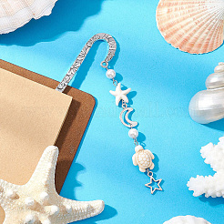 6Pcs 2 Colors Alloy Hook Bookmarks&nbsp;AJEW-CP0009-17