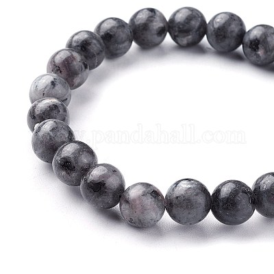 Natural Larvikite Beads Stretch Bracelets&nbsp;BJEW-F380-01-B14-1