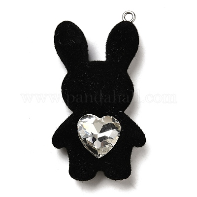 Flocky Resin Pendants&nbsp;RESI-E059-03B-1
