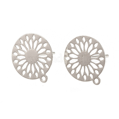 Brass Stud Earring Findings&nbsp;X-KK-S345-261-1