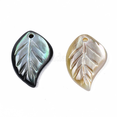 Natural Black Lip Shell Pendants&nbsp;SSHEL-S258-100A-1