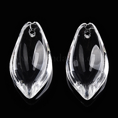 Transparent Glass Petal Beads&nbsp;GLAA-N001-10-1