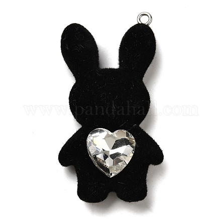 Flocky Resin Pendants RESI-E059-03B-1