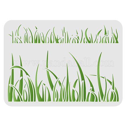 FINGERINSPIRE Grass Stencils 29.7x21cm Reusable Blade Grass Stencils Reed Grass Stencils Cattail Leaves Drawing Stencil Plants Stencil For Painting On Wood Floor Furniture Wall And Paper