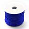 Nylon Satin Rattail Cords, Beading Threads for Bracelet Jewelry Making Chinese Knot Macrame Craft, Blue, 1.0mm, about 76.55 yards(70m)/roll