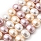 Shell Pearl Beads Strands, Potato, Mixed Color, 12.5~13x15~15.5x12~12.5mm, Hole: 0.9mm, about 31pcs/strand, 15.71 inch(39.9cm)