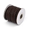 Round Braided Cowhide Cords, Coconut Brown, 3mm, about 10.93 yards(10m)/roll